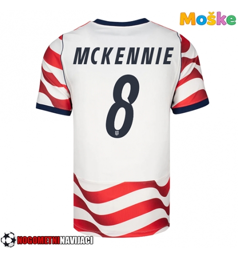 Moške Nogometnih dresov Združene države Weston McKennie #8 Domači SP 2026 Kratki rokavi Moške Nogometnih dresov Združene države Weston McKennie #8 Domači SP 2026 Kratki rokavi